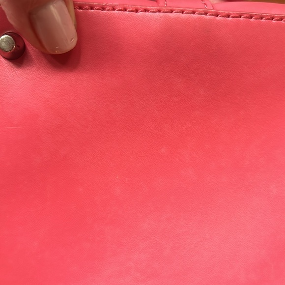 Agnes B. Tote Bag Handbag Leather Zip Closure - Picture 11 of 14